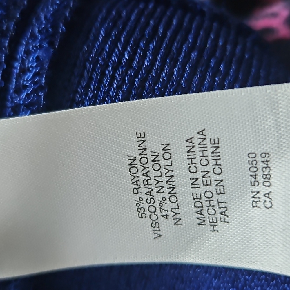 Jones New York Royal Blue Embellished Cardigan W/ Matching   Tank Top - Picture 10 of 11